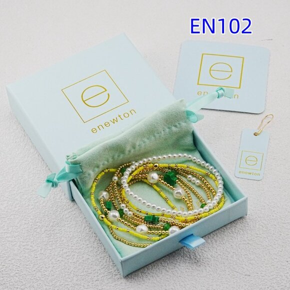 Enewton Green Cross & Gold Bead Bracelet - Picture 5 of 7